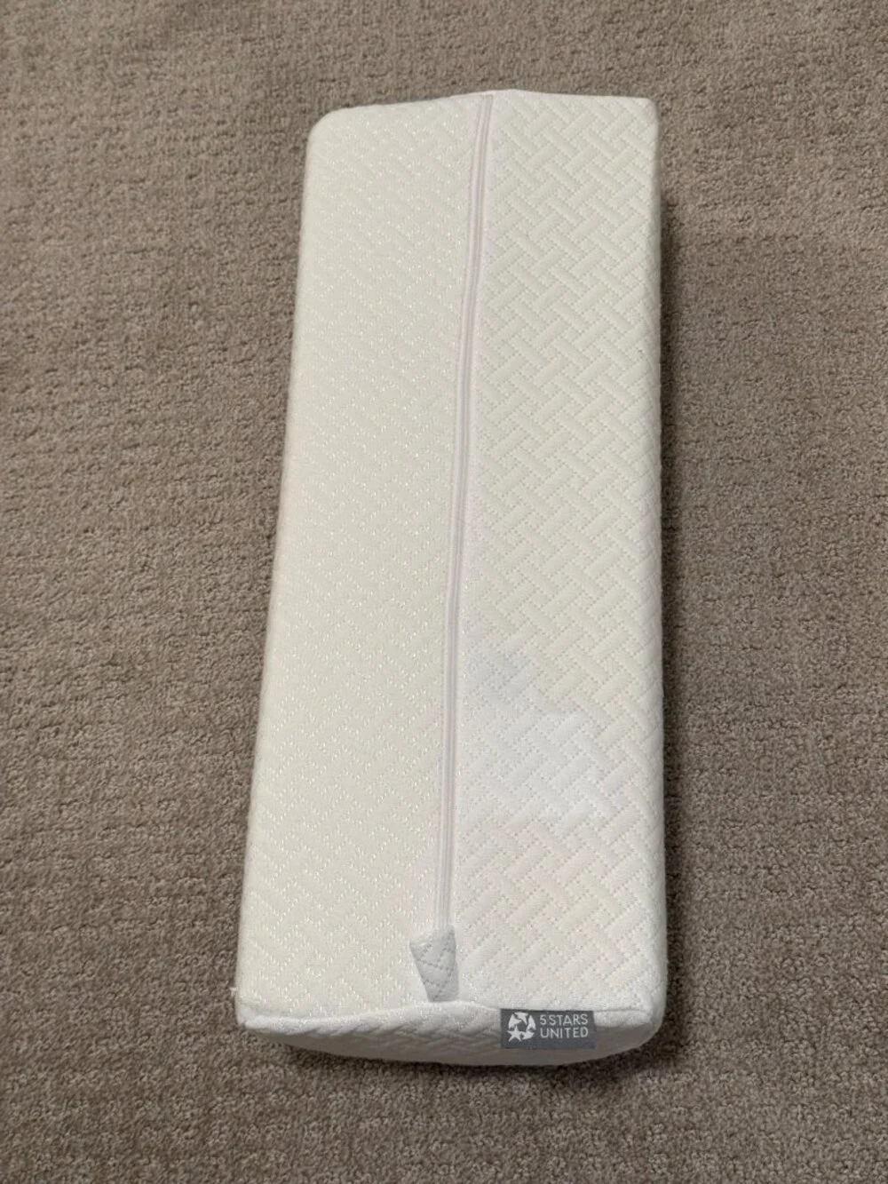 100% Memory Foam Half Moon Knee Pillow Bolster Back Sleeping Legs Covered